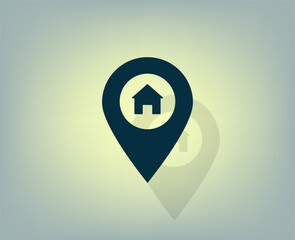 Vector illustration with shadow on gradient background