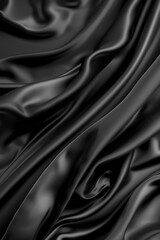 Obraz premium A black fabric with a pattern of swirls and lines