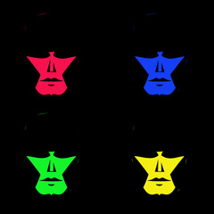 set of faces