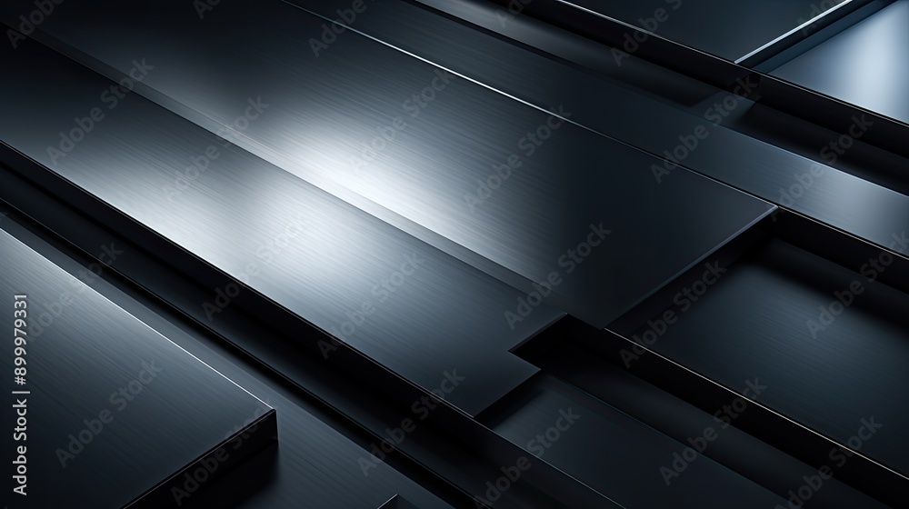 Poster black and white abstract background with a shiny surface, creating a visually striking and reflectiv