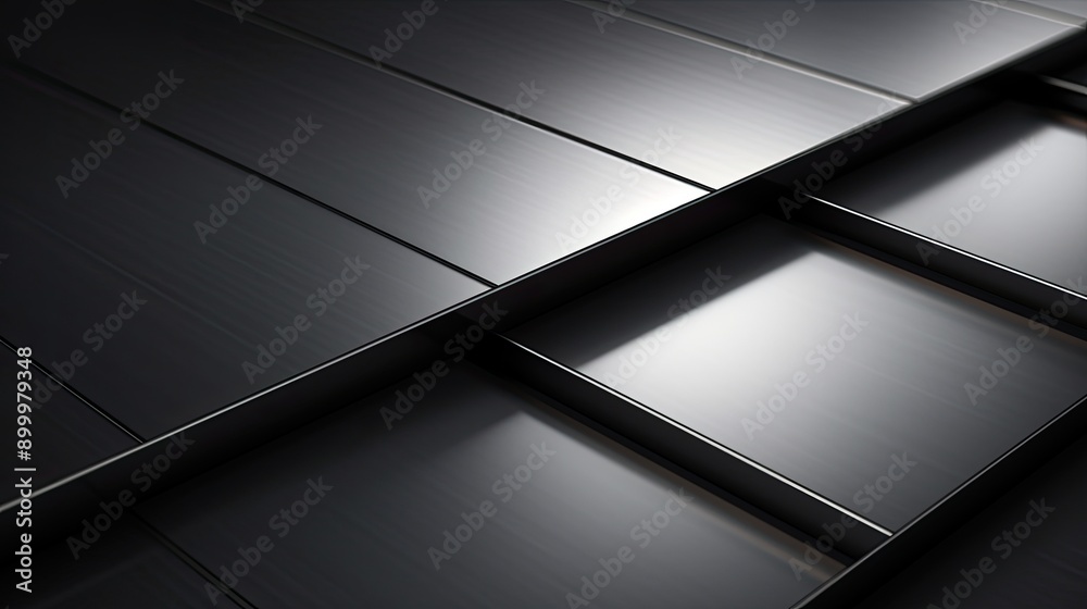 Poster black and white abstract background with a shiny surface, creating a visually striking and reflectiv