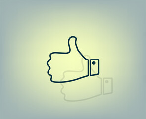 Obraz premium Vector illustration with shadow on gradient background