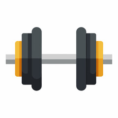 Isolated Dumbbell and Barbell Icon Fitness Equipment Vector Art