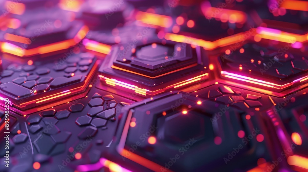 Poster glowing edges, creating a high-tech visual effect.