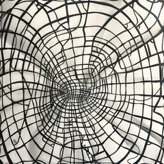 Obraz premium Abstract depiction of a web made of wires background