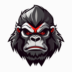 Fototapeta premium Gorilla vector mascot logo design with modern illustration concept style for badge, emblem and tshirt printing. Gorilla sticker. Monkey illustration for sport and esport team logotype