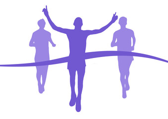 マラソンゴールのイラスト