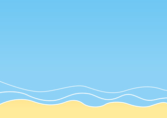 真上から見たビーチの背景素材