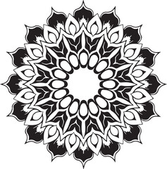  Luxury ornamental mandala design silhouette vector art illustration