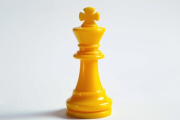 Strategy Unveiled: Silhouette Of A Yellow Chess Piece In The Spotlight