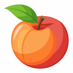 Nectarine Vector Illustration Fresh and Vibrant Fruit Art