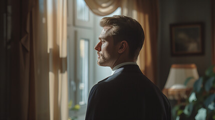 Old Money Fashion, a man in an expensive jacket