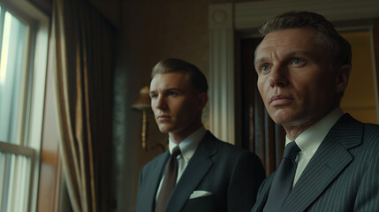 Old Money Fashion, two men having a business conversation