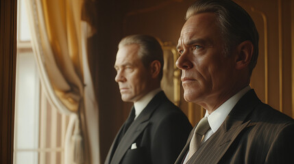 Old Money Fashion, two men having a business conversation