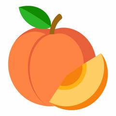 Peach Vector Illustration Fresh and Juicy Fruit Art for Your Designs