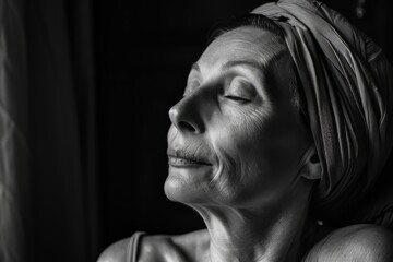 Fototapeta premium Power portraits of cancer patient. Oncology. Breast cancer. Chemotherapy