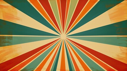 Sunburst retro vibes graphic print groovy background 60s 70s. wallpaper.
