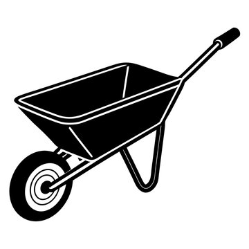 recommend clip art: Wheelbarrow Black and White Drawing Illustration