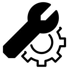 Wrench with gear icon