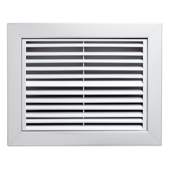 Wall vent cover isolated on transparent white background, clipping path