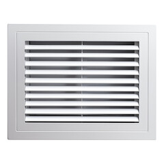 Wall vent cover isolated on transparent white background, clipping path