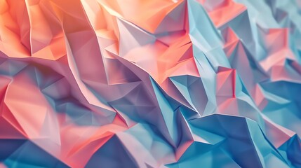 Abstract Geometric Pattern in Blue and Orange