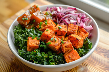 Kale and Sweet Potato Buddha Bowl