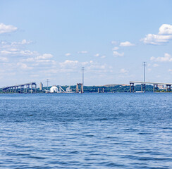 Baltimore MD USA on 07 27 2024 - Baltimore Key Bridge demolition and removal