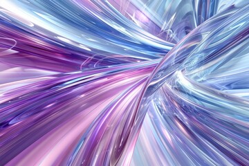 An abstract composition of flowing, intertwined light streaks in shades of blue, purple, and pink. The image gives a sense of motion and fluidity, resembling ribbons or waves.