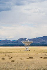 The Very Large Array VLA in New Mexico, satellite dish in the sky