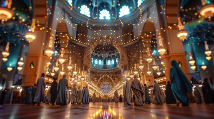 Fototapeta premium Eid Al Adha photography background, generative ai