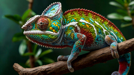 chameleon on a branch