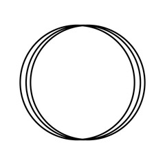 Circle clip art design on plain white transparent isolated background for card, shirt, hoodie, sweatshirt, apparel, tag, mug, icon, poster or badge