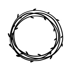 Circle clip art design on plain white transparent isolated background for card, shirt, hoodie, sweatshirt, apparel, tag, mug, icon, poster or badge