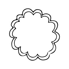 Circle clip art design on plain white transparent isolated background for card, shirt, hoodie, sweatshirt, apparel, tag, mug, icon, poster or badge