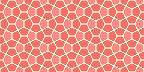 A red patterned background with a white and red border