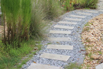 Walkway in a beautiful garden