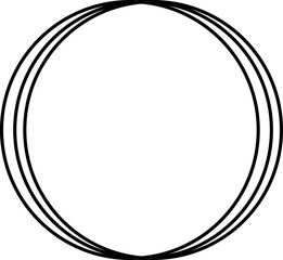 Circle clip art design on plain white transparent isolated background for card, shirt, hoodie, sweatshirt, apparel, tag, mug, icon, poster or badge