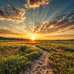 Obraz premium A close up of a plant with the sun shining through the leaves