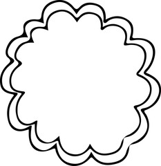 Circle clip art design on plain white transparent isolated background for card, shirt, hoodie, sweatshirt, apparel, tag, mug, icon, poster or badge