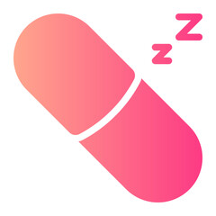 sleeping pills gradient icon