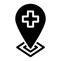 Fototapeta premium location glyph icon