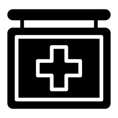 Obraz premium signboard glyph icon