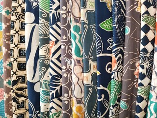 Printed textiles with intricate patterns abstract horizontal backgound texture