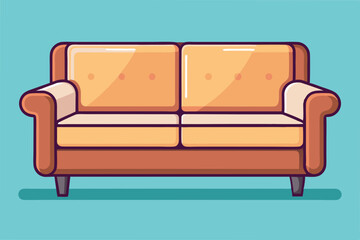 Flat illustration of sofa armchair vector