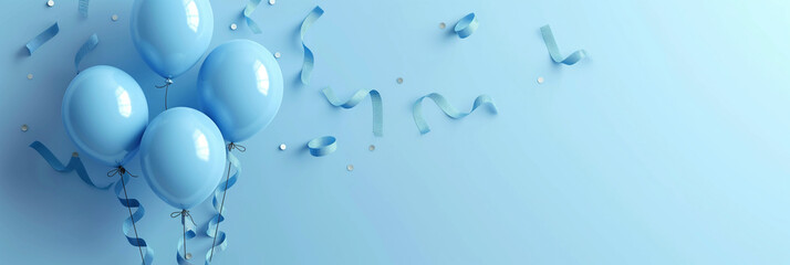 Elegant blue balloons decor