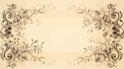 Flower and Frame Background