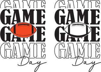 Football Game Day, Football American, Football Silhouette, Football Cut Files © TrangNBVN