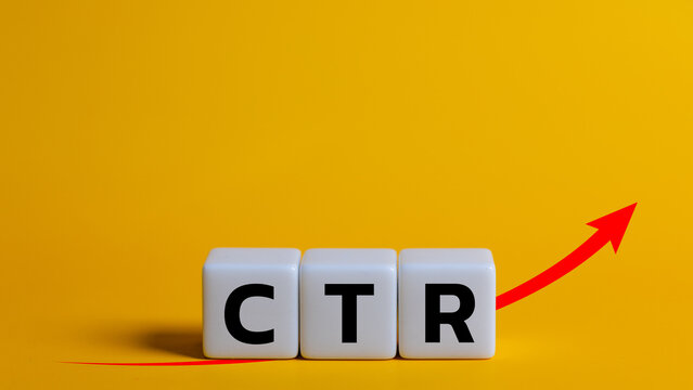 Click Through Rate CTR concept. Digital online marketing business.