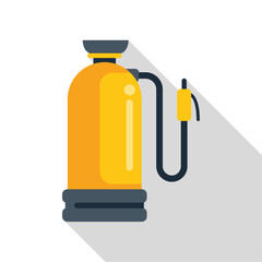 Yellow oxygen tank providing supplemental oxygen for those having difficulty breathing